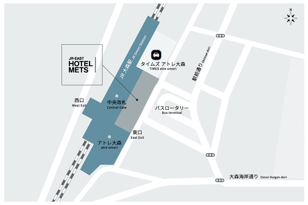 大森駅からホテルへのアクセス