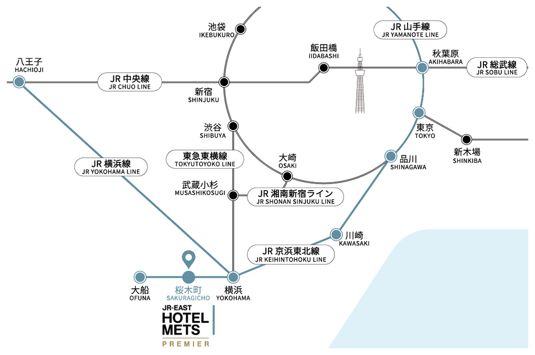 電車でお越しの場合