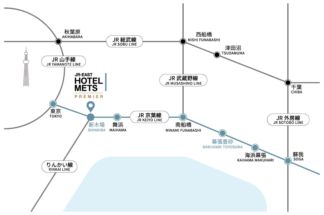 電車でお越しの場合