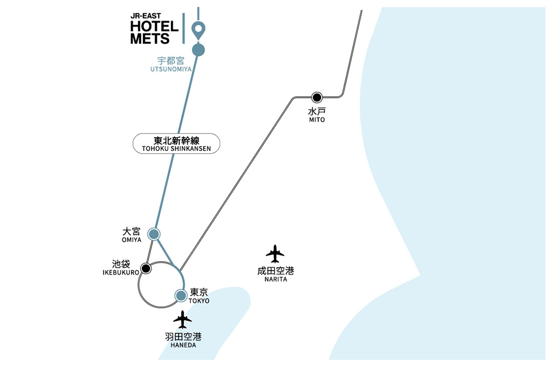 電車でお越しの場合